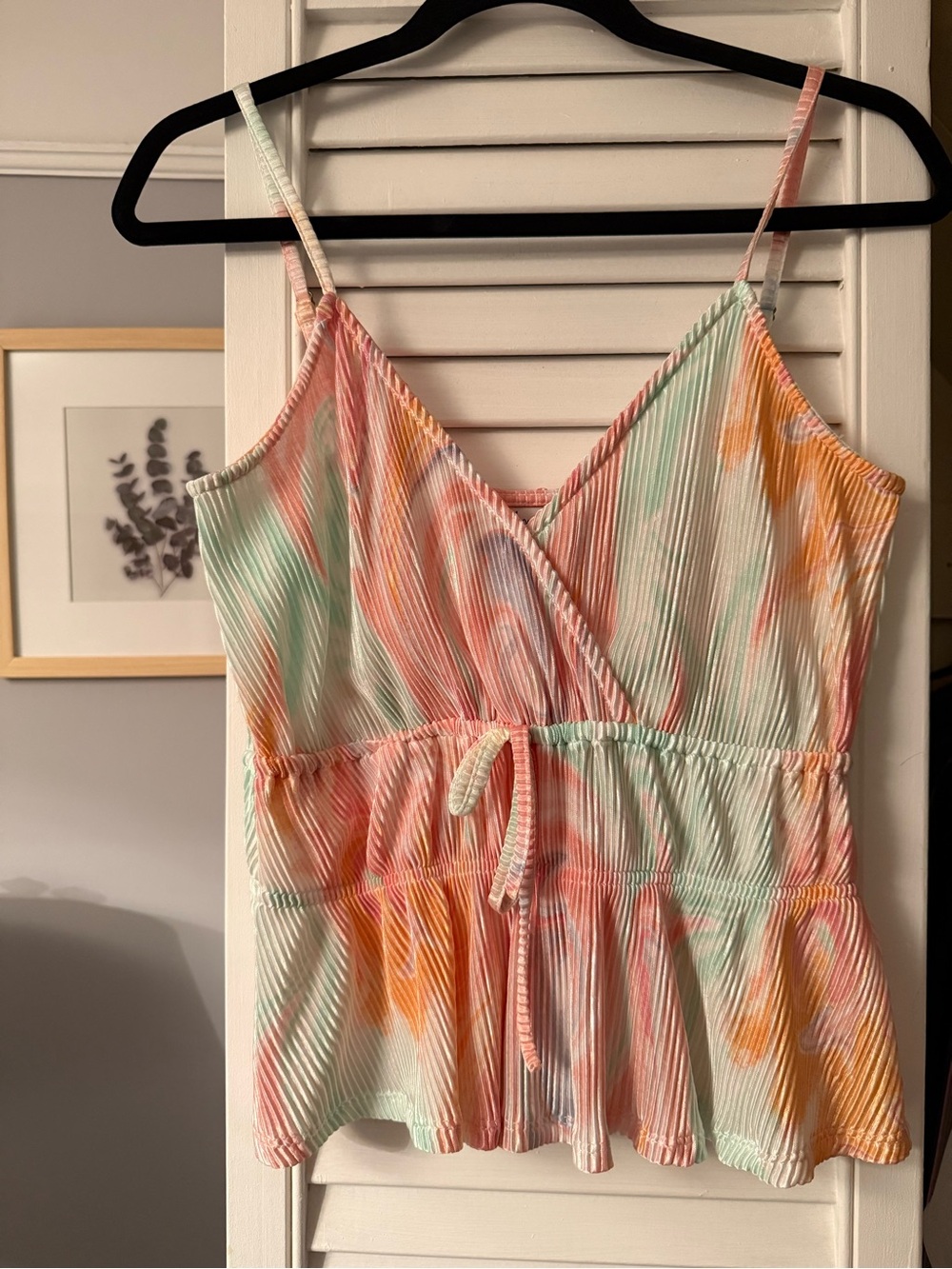 love, Fire Pastel Tie-Dye Tank